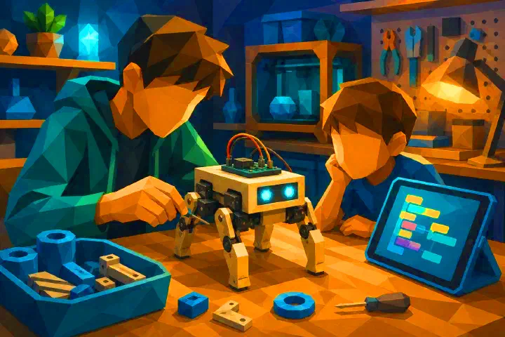 Robot pomocnik - pierwsza mechatronika